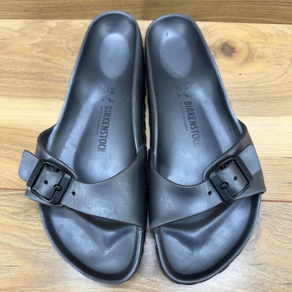 Birkenstock Womens Madrid Eva Sandals 7 N EU 38 Charcoal Light Weight Slides